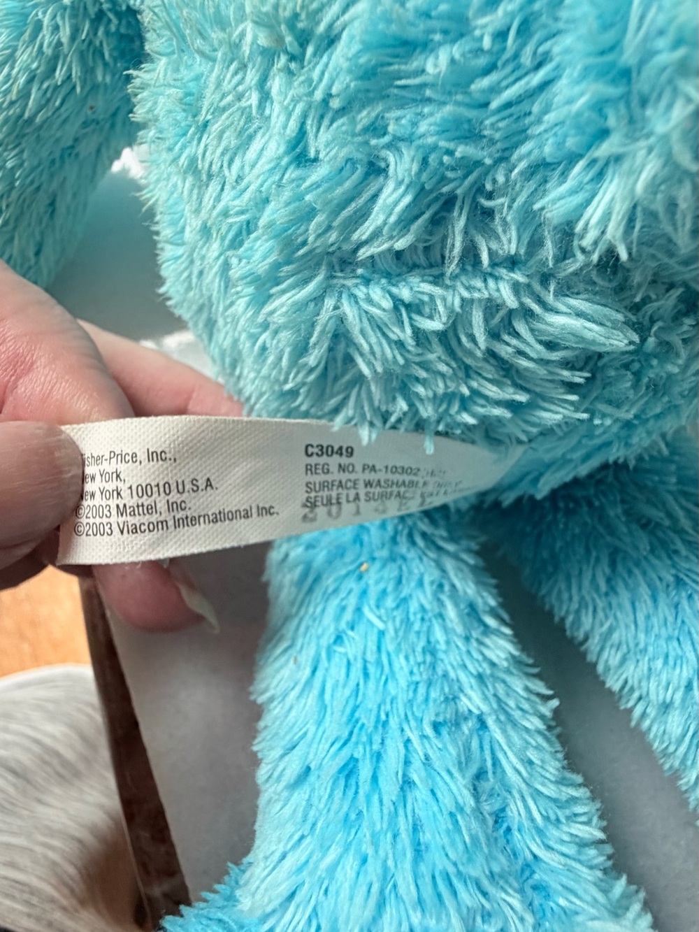 vintage Blue's Clues plush toy, possibly the "So Much to Say" talking doll 2003 - Picture 8 of 9